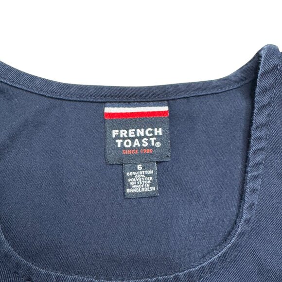 French Toast Navy Pleated Jumper with Ribbon Bow Size 6 - Picture 9 of 9
